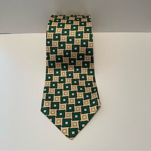 Polo Ralph Laren Tie 100% Silk Green/Yellow